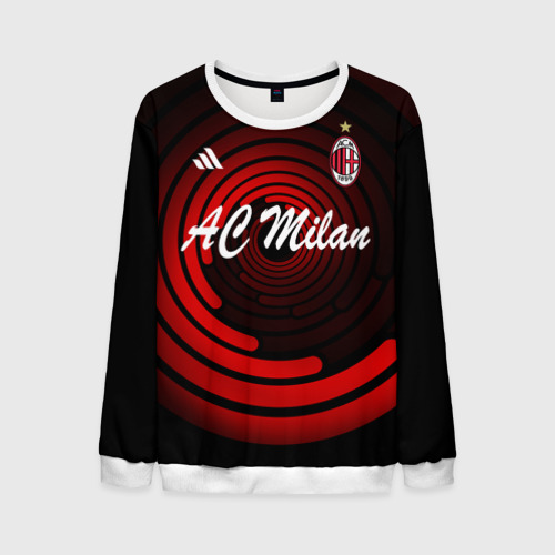 Мужской свитшот 3D AC Milan, цвет белый
