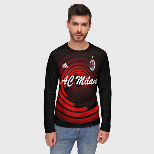 Мужской лонгслив 3D AC Milan, цвет 3D печать - фото 3
