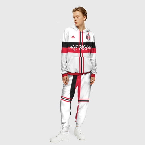 Мужской костюм с толстовкой 3D AC Milan, цвет красный - фото 3