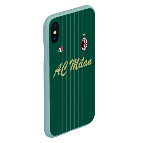 Чехол для iPhone XS Max матовый AC Milan, цвет мятный - фото 3