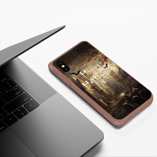 Чехол для iPhone XS Max матовый Halloween, цвет коричневый - фото 5