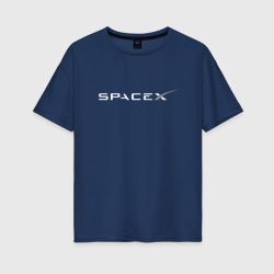 Женская футболка хлопок Oversize Spacex