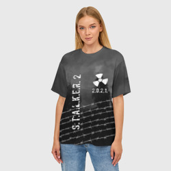 Женская футболка oversize 3D Stalker 2 - фото 2