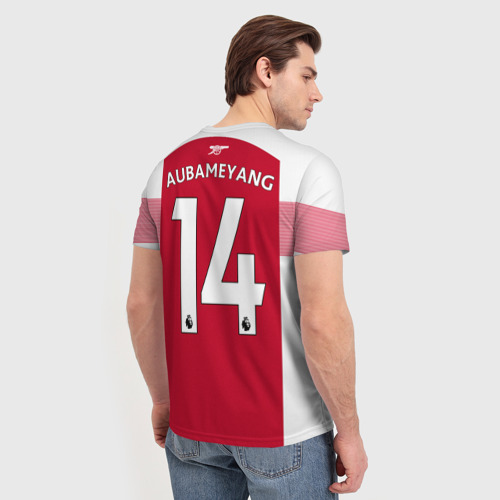 Мужская футболка 3D Aubameyang  home 18-19, цвет 3D печать - фото 4