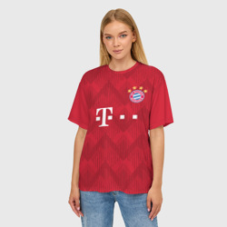 Женская футболка oversize 3D Lewandowski home 18-19 - фото 2