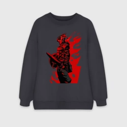 Женский свитшот oversize без начеса хлопок Убийца Гоблинов