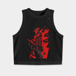 Женская укороченная майка-топ хлопок Убийца Гоблинов