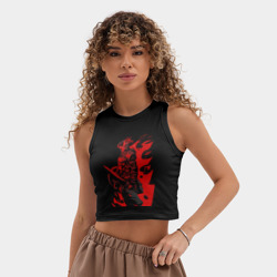 Женская укороченная майка-топ хлопок Убийца Гоблинов - фото 2