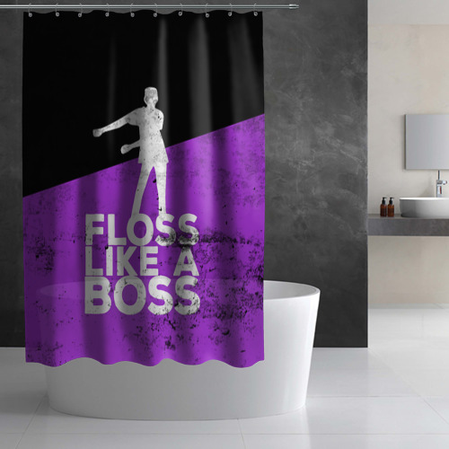 Штора 3D для ванной Floss Like A Boss - фото 2