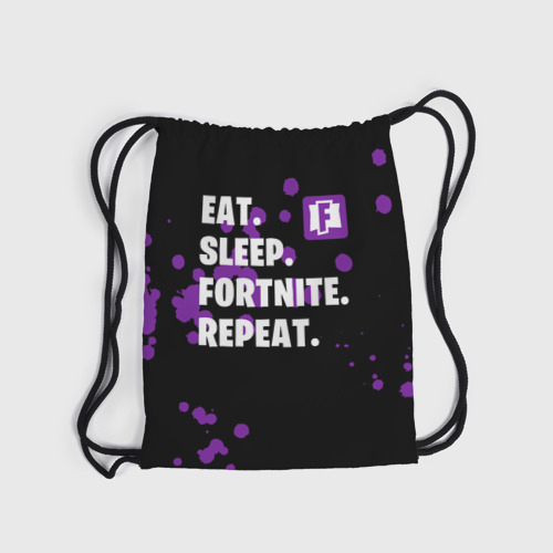 Eat Sleep Fortnite Repeat (3d рюкзак-мешок) фото 3