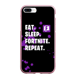 Чехол для iPhone 7Plus/8 Plus матовый Eat Sleep Fortnite Repeat