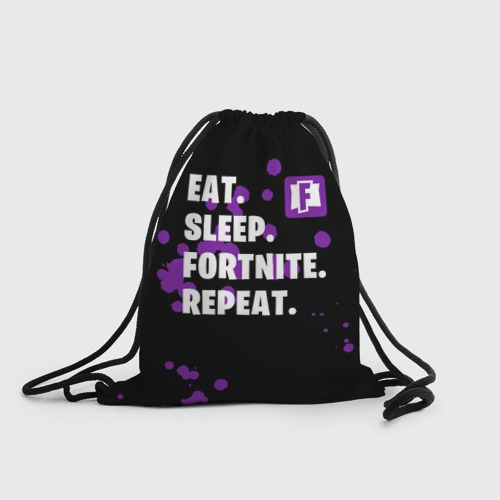 Eat Sleep Fortnite Repeat (3d рюкзак-мешок) фото 0