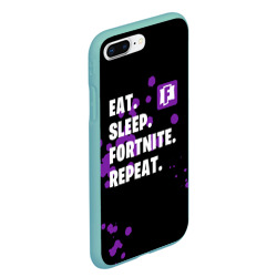 Чехол для iPhone 7Plus/8 Plus матовый Eat Sleep Fortnite Repeat - фото 2