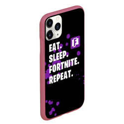 Чехол для iPhone 11 Pro Max матовый Eat Sleep Fortnite Repeat - фото 2