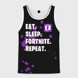 Мужская майка 3D Eat Sleep Fortnite Repeat