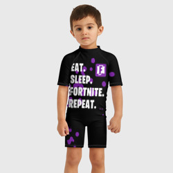 Детский купальный костюм 3D Eat Sleep Fortnite Repeat - фото 2