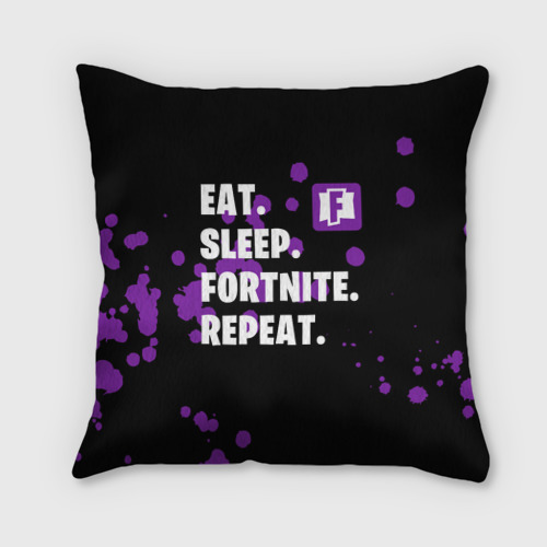 Подушка 3D Eat Sleep Fortnite Repeat