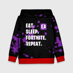 Детская толстовка 3D Eat Sleep Fortnite Repeat