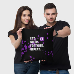 Подушка 3D Eat Sleep Fortnite Repeat - фото 2