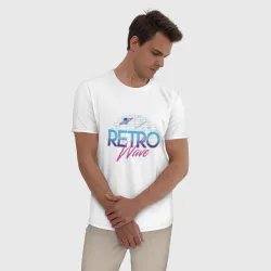Мужская пижама с белой футболкой хлопок Retrowave Spacetraveling - фото 2