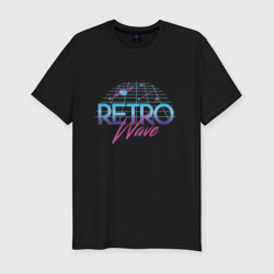 Мужская футболка хлопок Slim Retrowave Spacetraveling