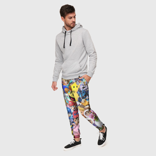 Мужские брюки 3D Super Smash Bros, цвет 3D печать - фото 3