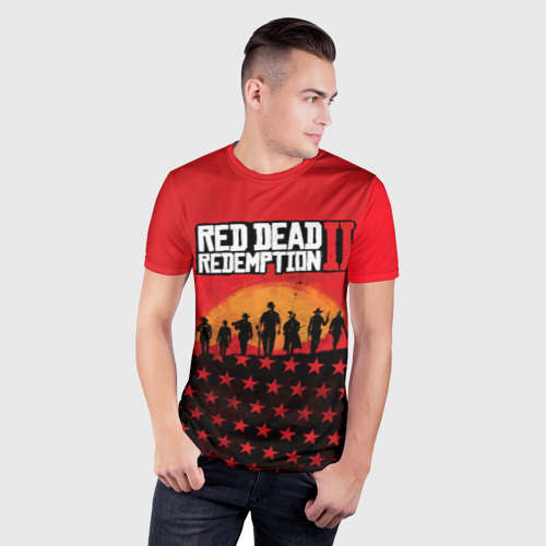 Мужская футболка 3D Slim Red Dead Redemption 2, цвет 3D печать - фото 3