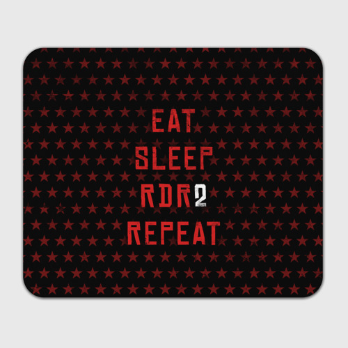 Прямоугольный коврик для мышки Eat Sleep RDR2 Repeat