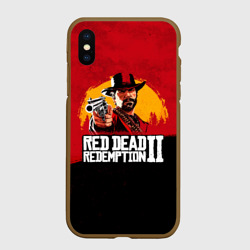 Чехол для iPhone XS Max матовый Red Dead Redemption 2