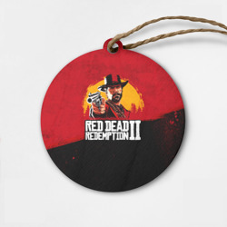 Деревянная игрушка круг Red Dead Redemption 2