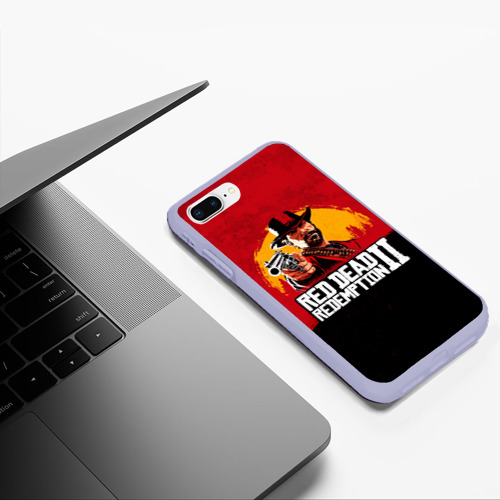 Чехол для iPhone 7Plus/8 Plus матовый Red Dead Redemption 2, цвет светло-сиреневый - фото 5