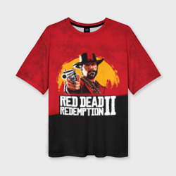 Женская футболка oversize 3D Red Dead Redemption 2