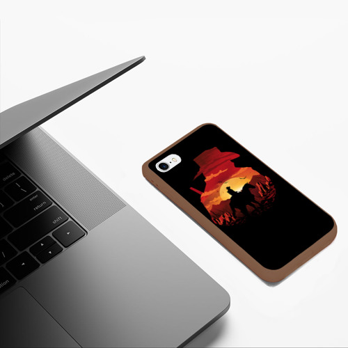 Чехол для iPhone 6/6S матовый Redemption is Dead, цвет коричневый - фото 5