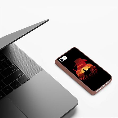 Чехол для iPhone 5/5S матовый Redemption is Dead, цвет коричневый - фото 5