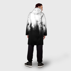Дождевик с принтом Dying Light для женщины, вид на модели сзади №2. Цвет основы: белый