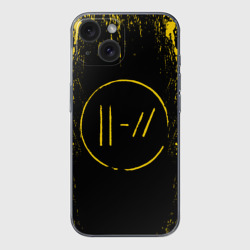Чехол для iPhone 15 силиконовый с защитой камеры Twenty One pilots
