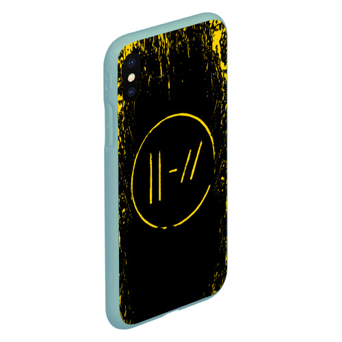 Чехол для iPhone XS Max матовый Twenty One pilots, цвет мятный - фото 3