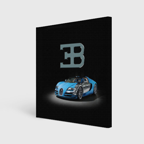 Холст квадратный Bugatti, цвет 3D печать