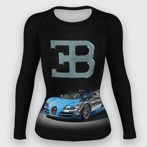 Женский рашгард 3D Bugatti, цвет 3D печать