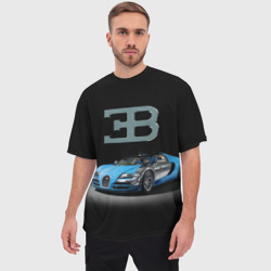 Мужская футболка oversize 3D Bugatti - фото 2