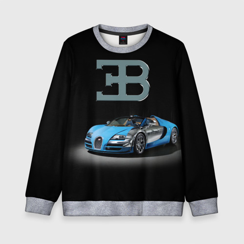 Детский свитшот 3D Bugatti, цвет 3D печать