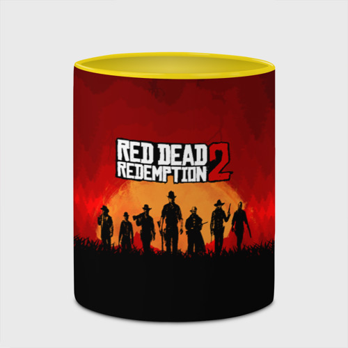 Кружка с полной запечаткой RDR 2, цвет белый + желтый - фото 4