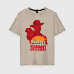 Женская футболка хлопок Oversize Red Dead Redemption 2