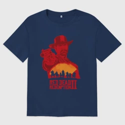 Женская футболка хлопок Oversize Red Dead Redemption 2