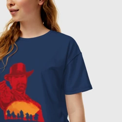 Женская футболка хлопок Oversize Red Dead Redemption 2 - фото 2