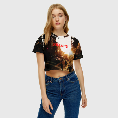 Женская футболка Crop-top 3D Dying light - фото 3