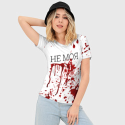 Женская футболка 3D Slim Кровь Не Моя - фото 2