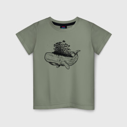 Детская футболка хлопок Whale forest