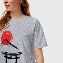 Женская футболка хлопок Oversize Японский стиль - фото 2