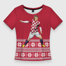 Женская футболка 3D Slim Luka Modric